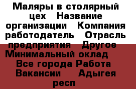 Маляры в столярный цех › Название организации ­ Компания-работодатель › Отрасль предприятия ­ Другое › Минимальный оклад ­ 1 - Все города Работа » Вакансии   . Адыгея респ.